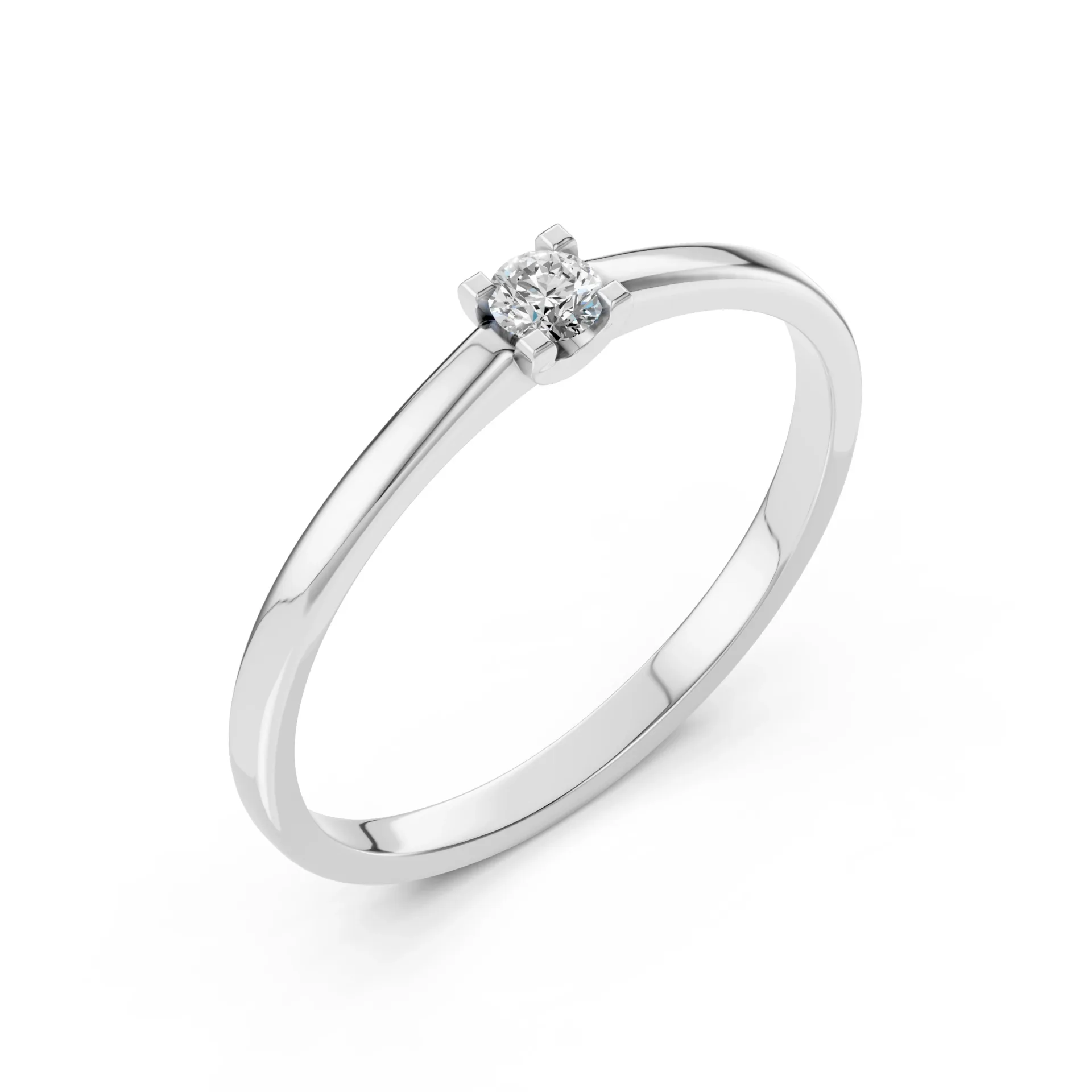 Каблучка Солітер 0.1 ct — 101-10117(3.0)