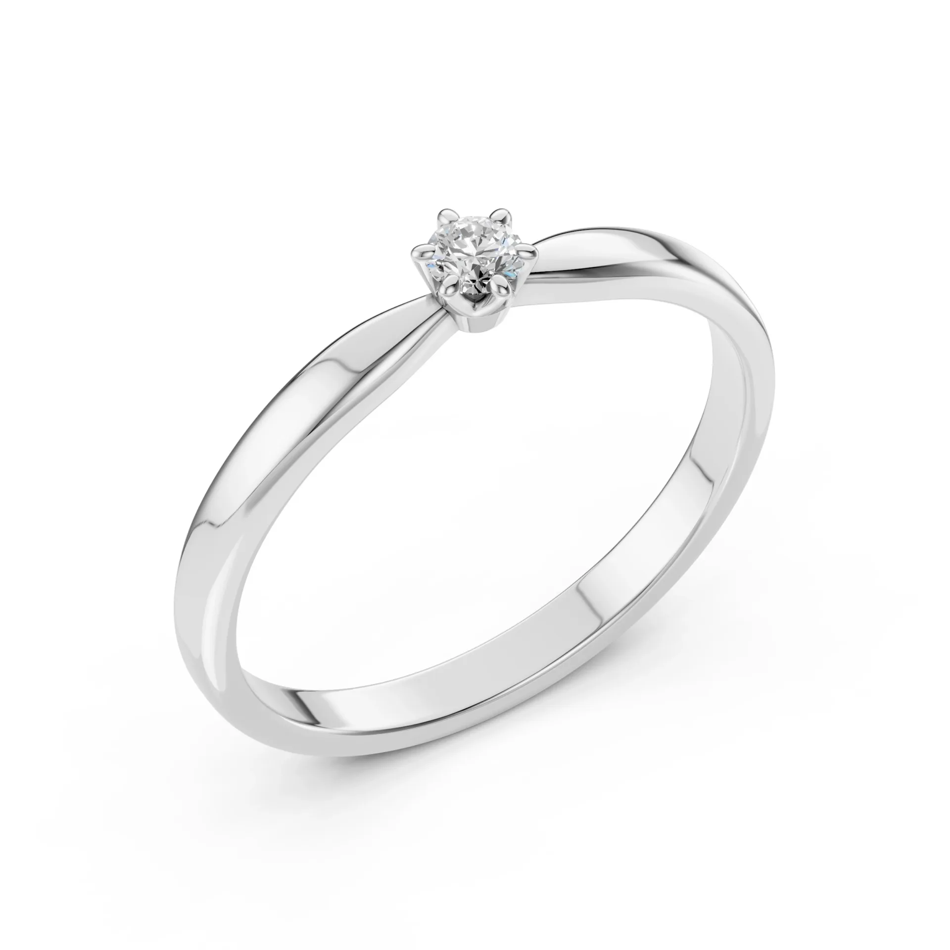 Каблучка Солітер 0.1 ct — 101-10040(3.0)