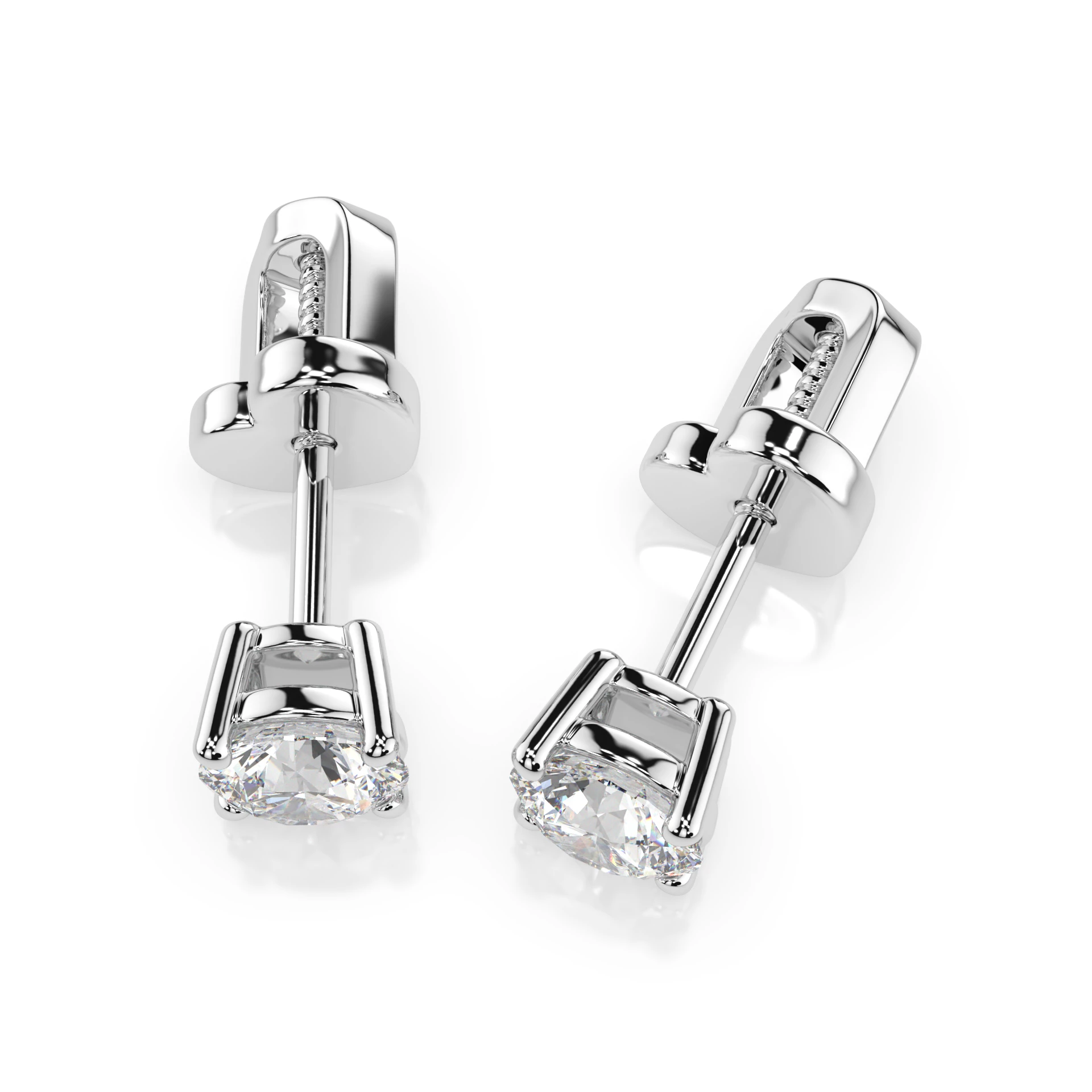 Сережки Солітер 0.6 ct — 102-10012/1(4.2)
