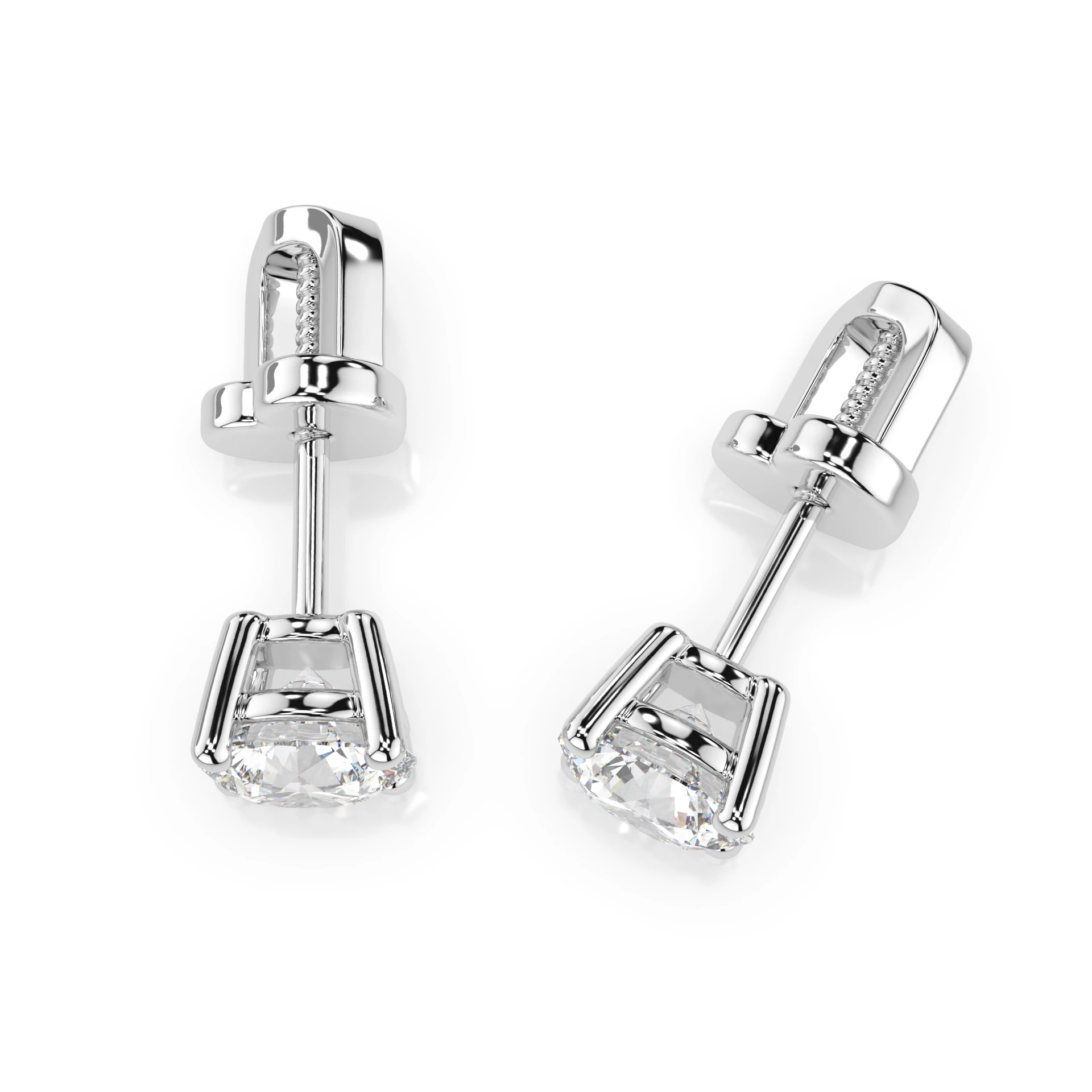 Сережки Солітер 1.0 ct — 102-10012/1(5.1)