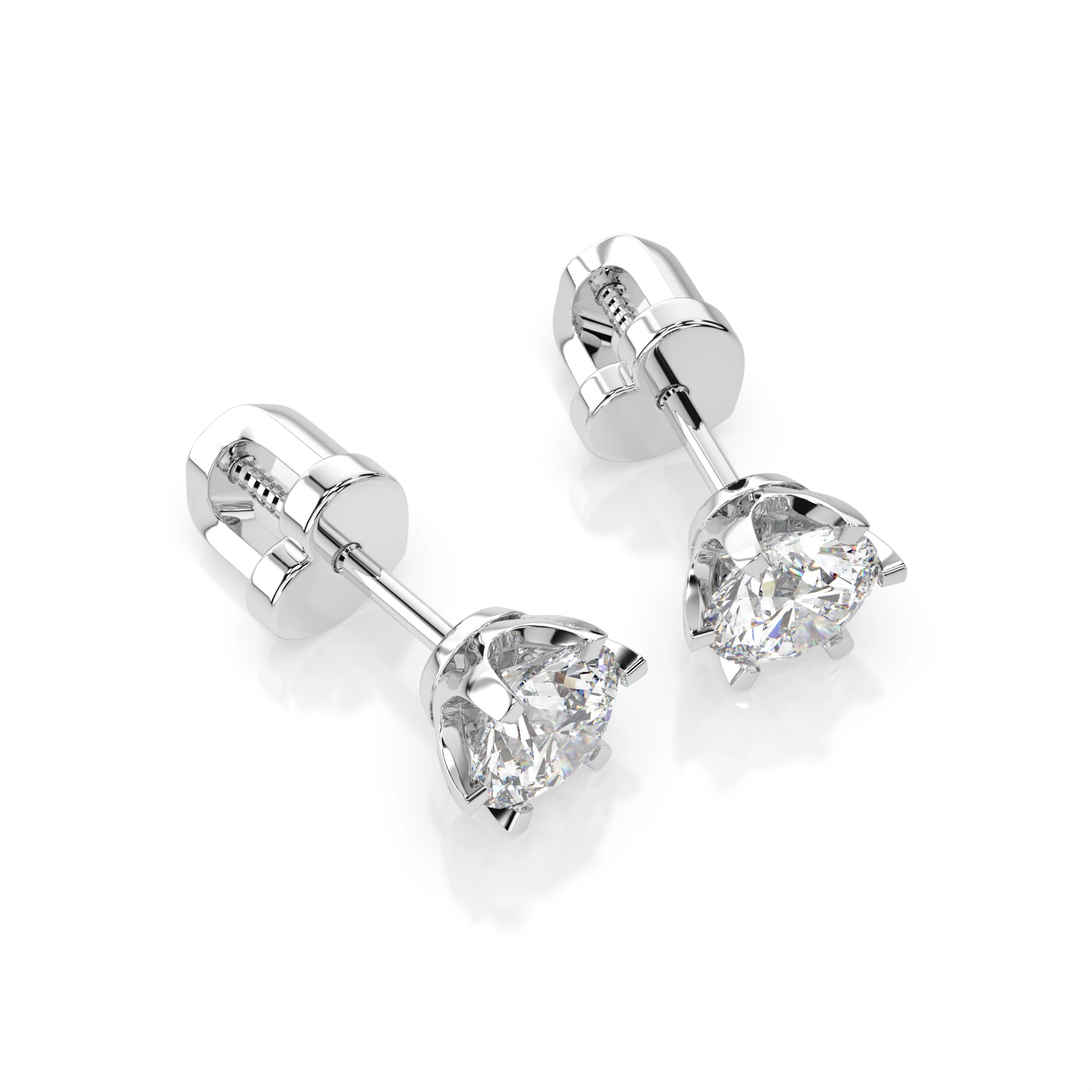 Сережки Солітер 0.6 ct — 102-10040/1(4.2)