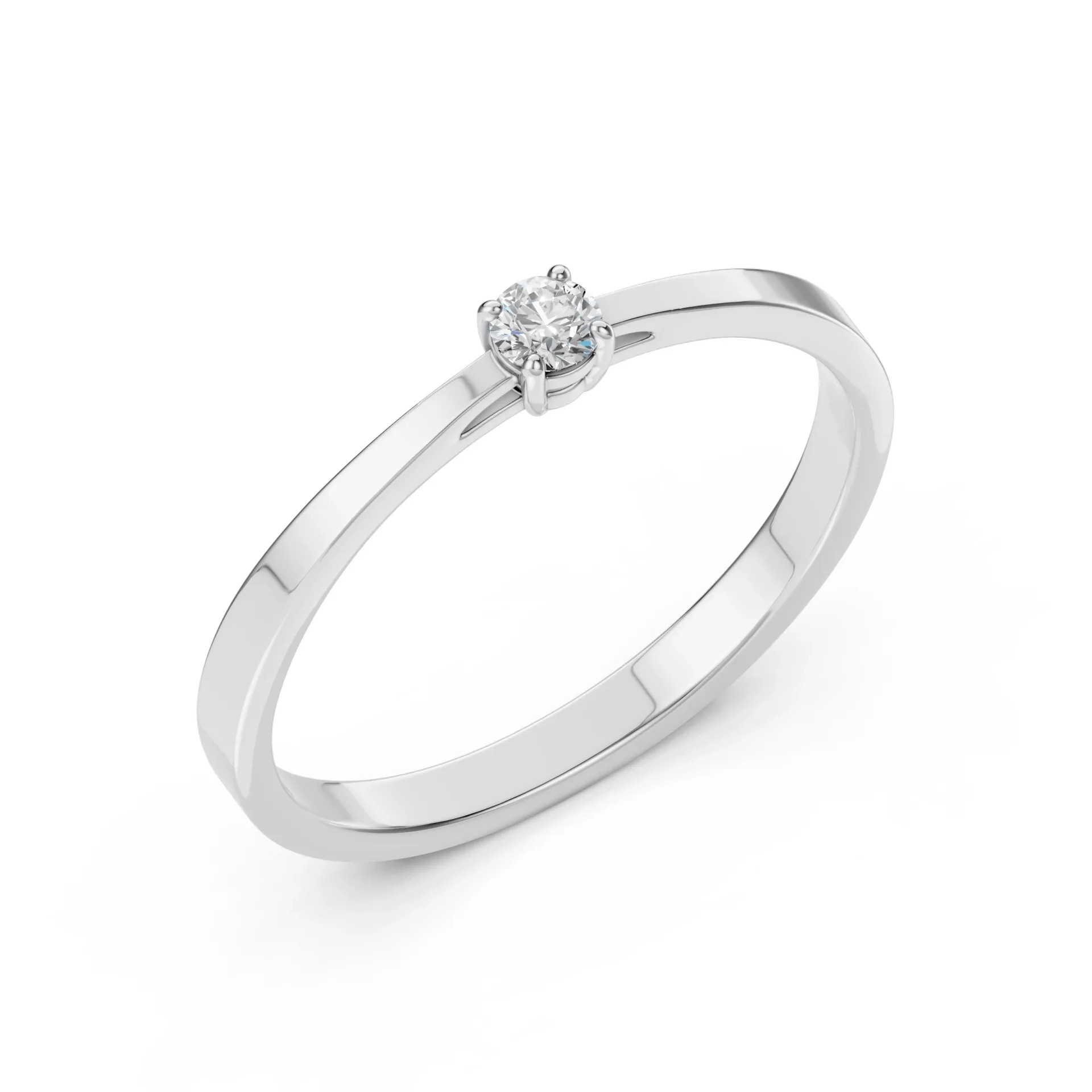 Каблучка Солітер 0.1 ct — 101-10012/1(3.0)