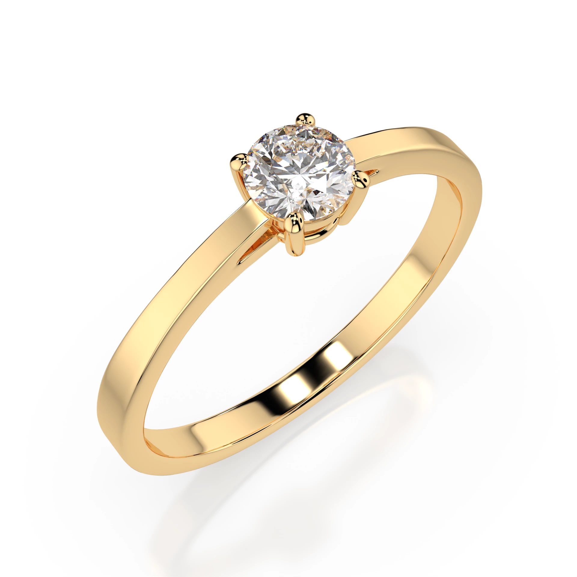 Каблучка Солітер 0.25 ct — 101-10012/1(4.0) - Зображення 4