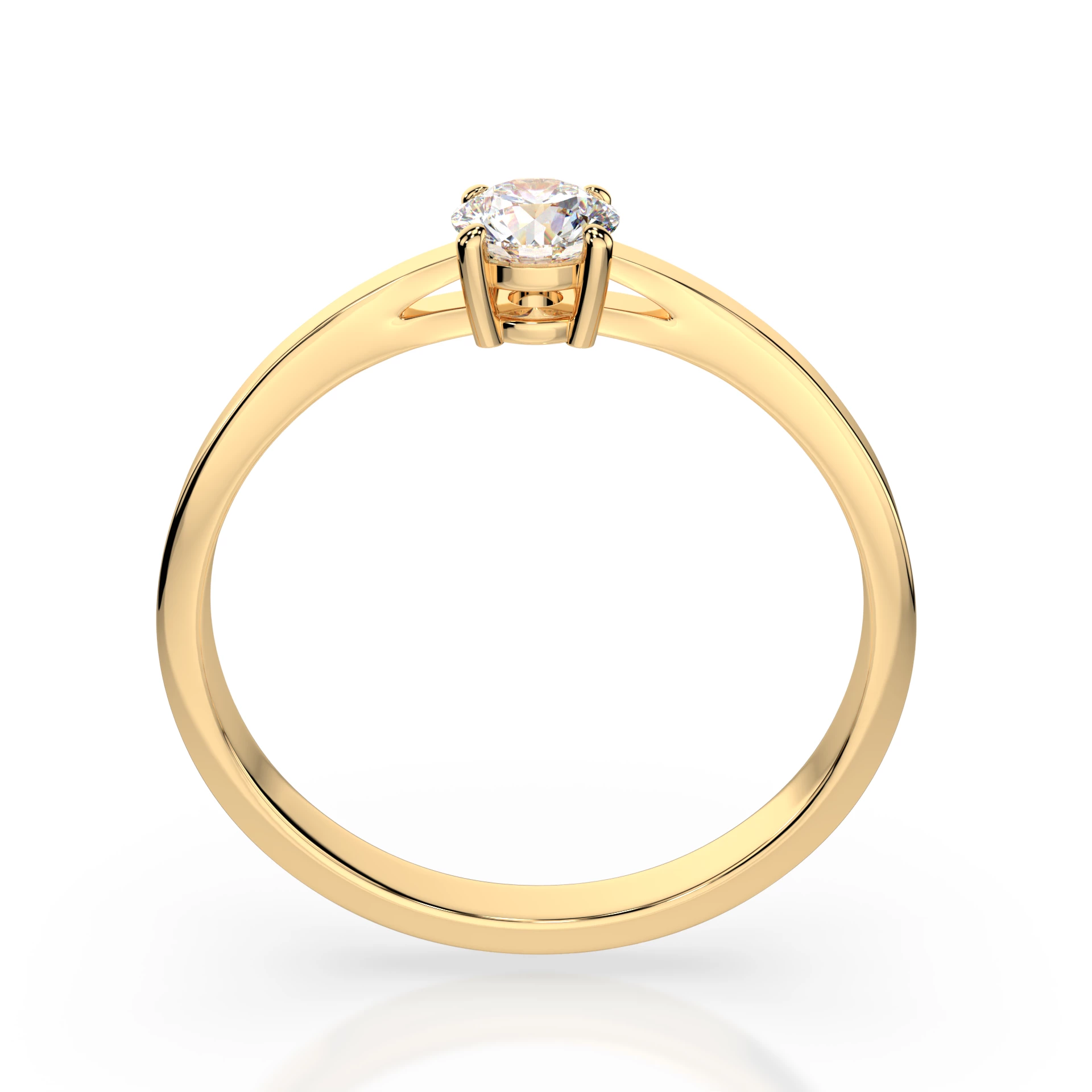 Каблучка Солітер 0.25 ct — 101-10012/1(4.0) - Зображення 5