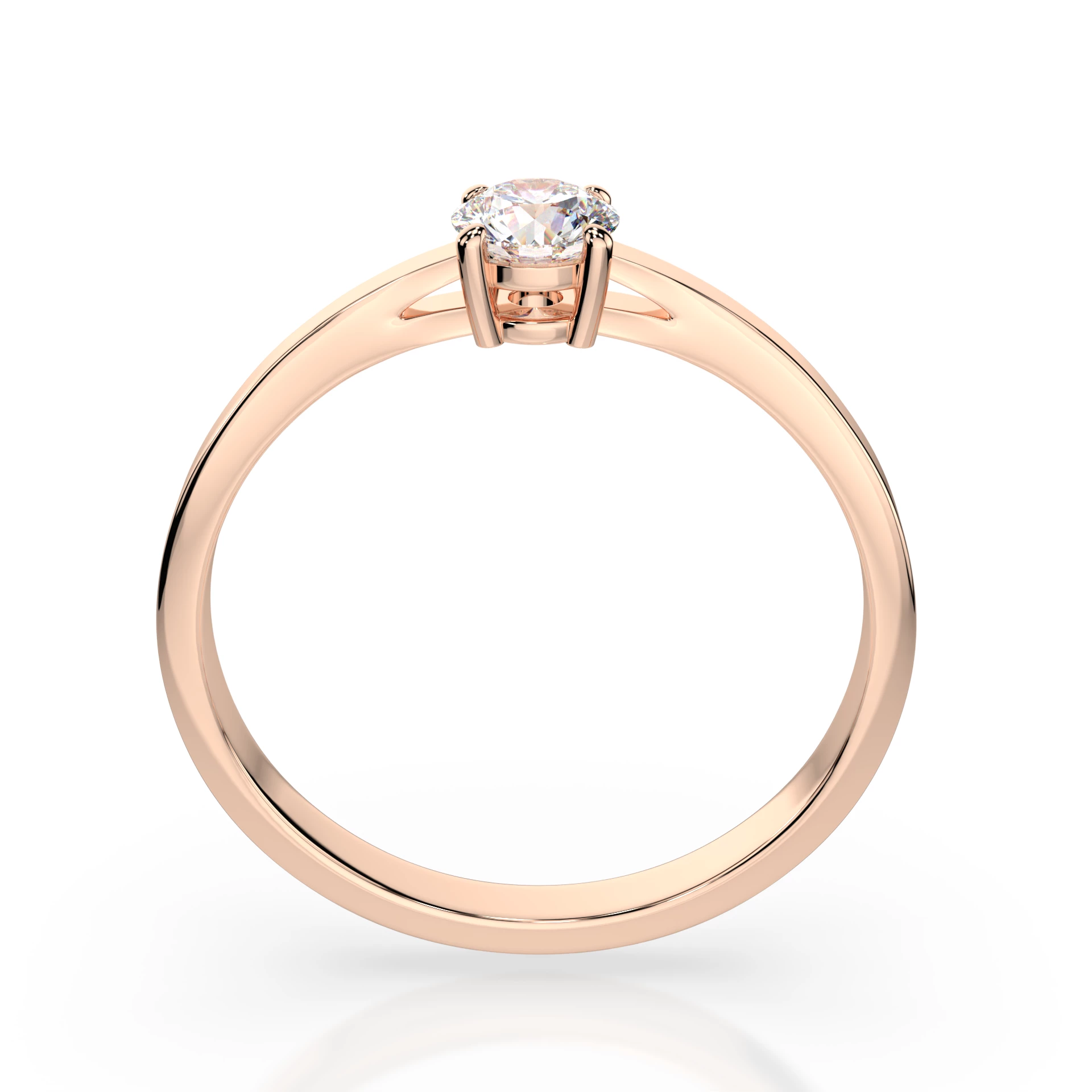 Каблучка Солітер 0.25 ct — 101-10012/1(4.0) - Зображення 8