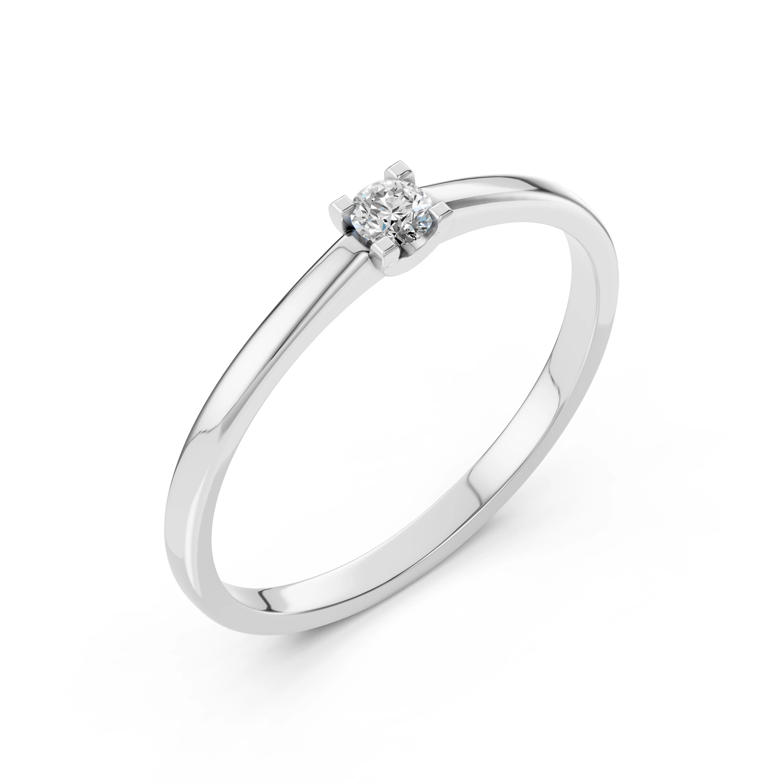 Каблучка Солітер 0.1 ct — 101-10117(3.0)
