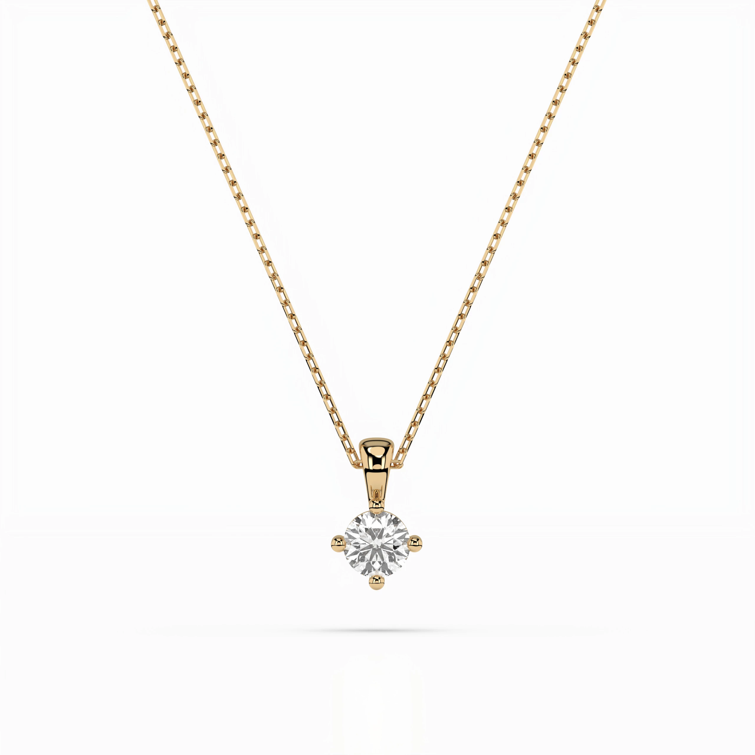 Кольє Солітер 0.1 ct — 104-10011(3.0) - Зображення 4