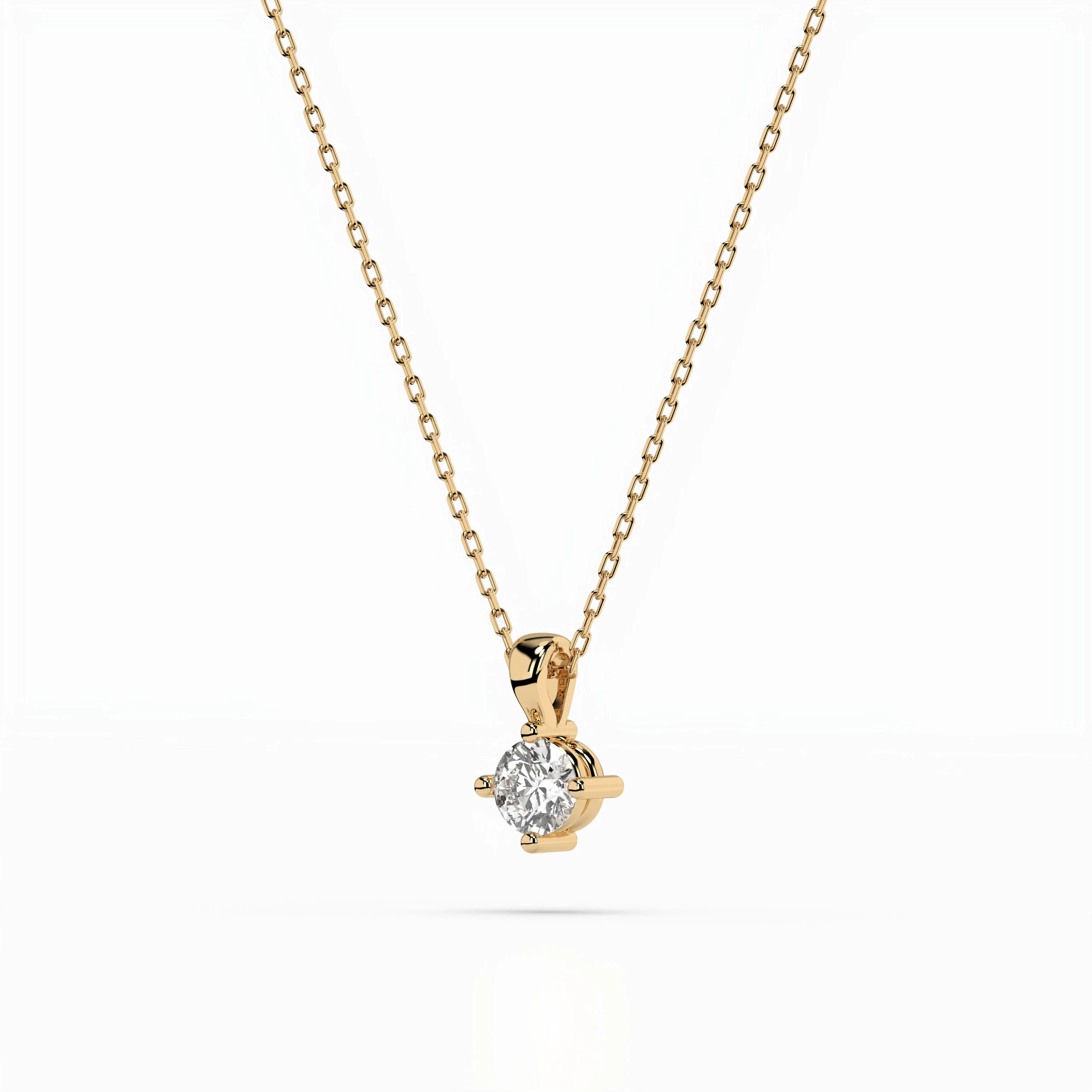 Кольє Солітер 0.1 ct — 104-10011(3.0) - Зображення 5