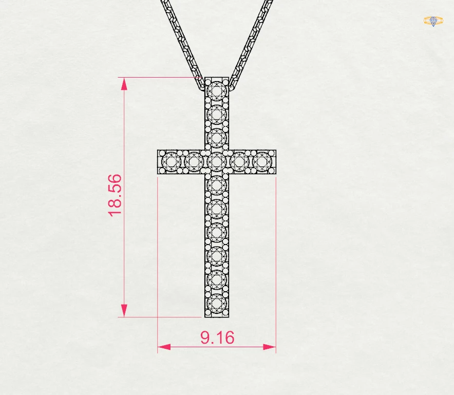 Кольє Мінімалізм 0.2 ct — 104-10025 - Зображення 10