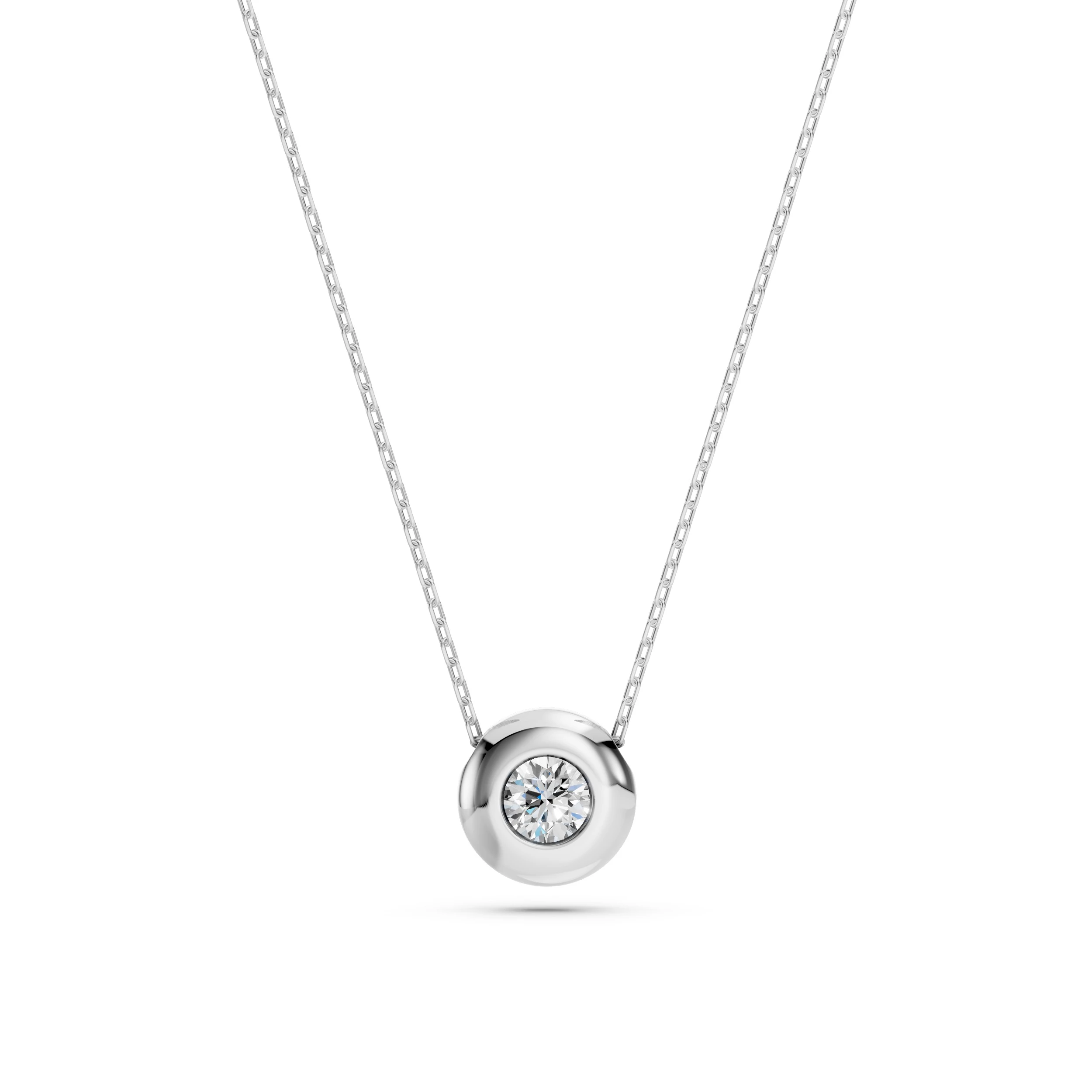 Кольє Солітер 0.15 ct — 104-10007(3.4) - Зображення 3
