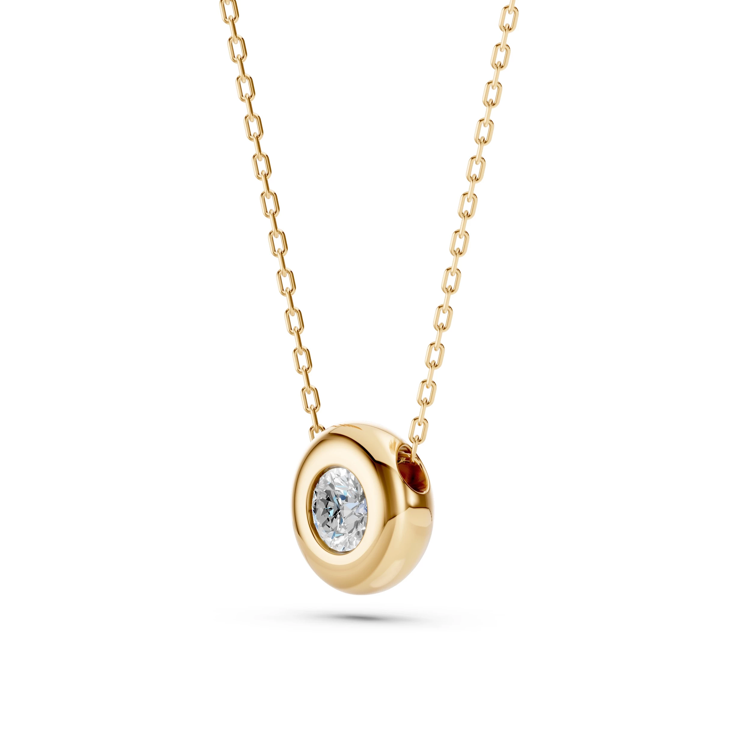 Кольє Солітер 0.15 ct — 104-10007(3.4) - Зображення 5
