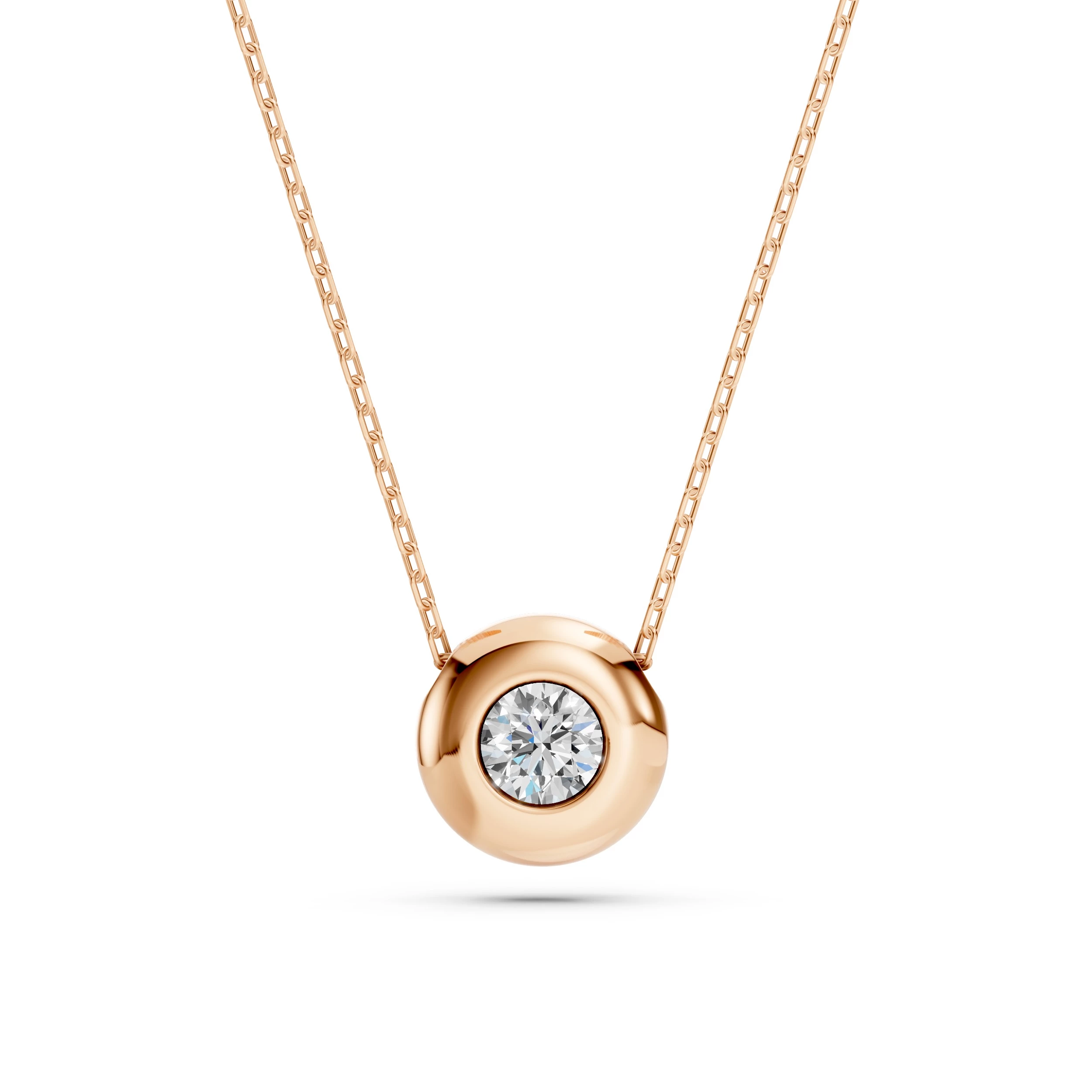 Кольє Солітер 0.15 ct — 104-10007(3.4) - Зображення 7