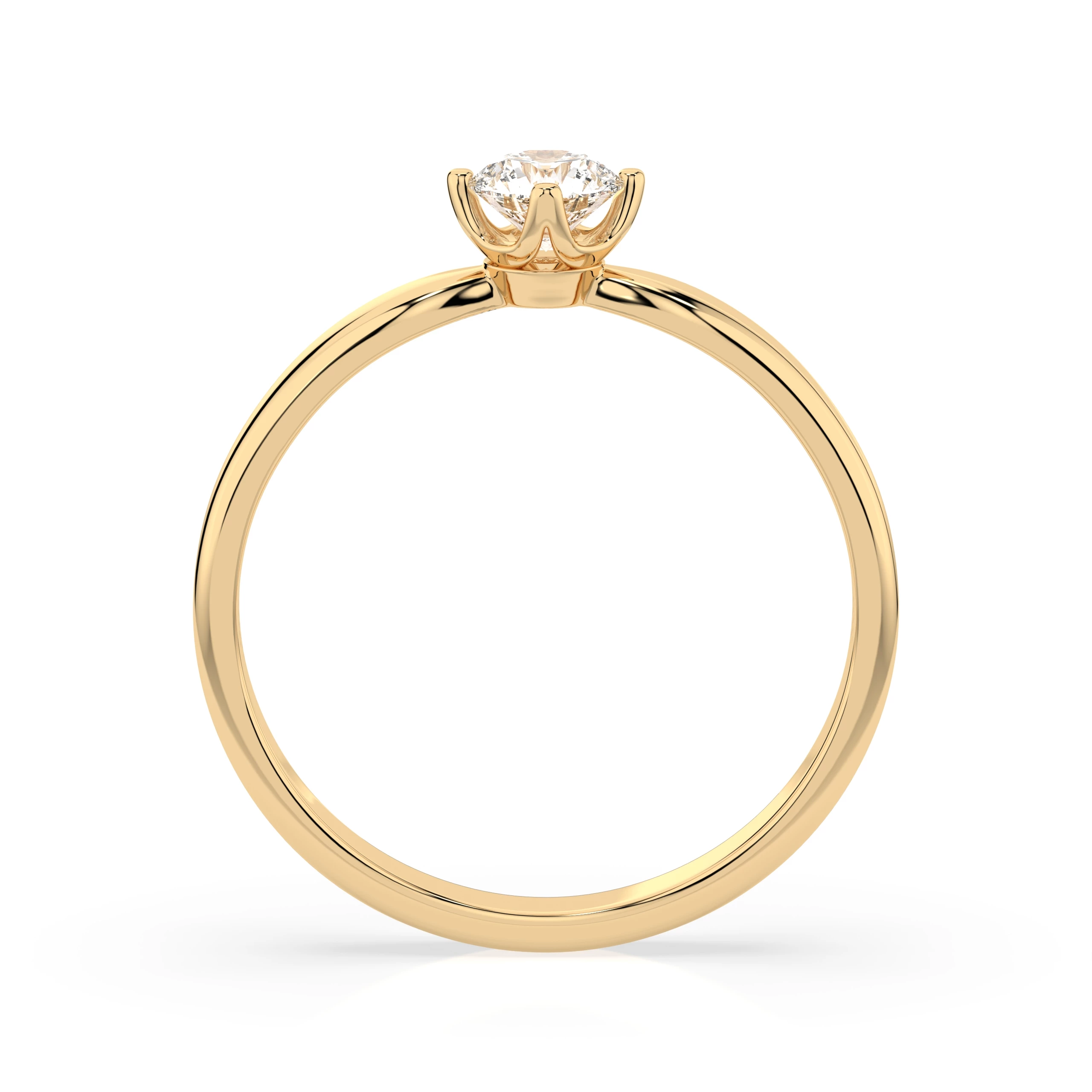 Каблучка Солітер 0.25 ct — 101-10041(4.0) - Зображення 4