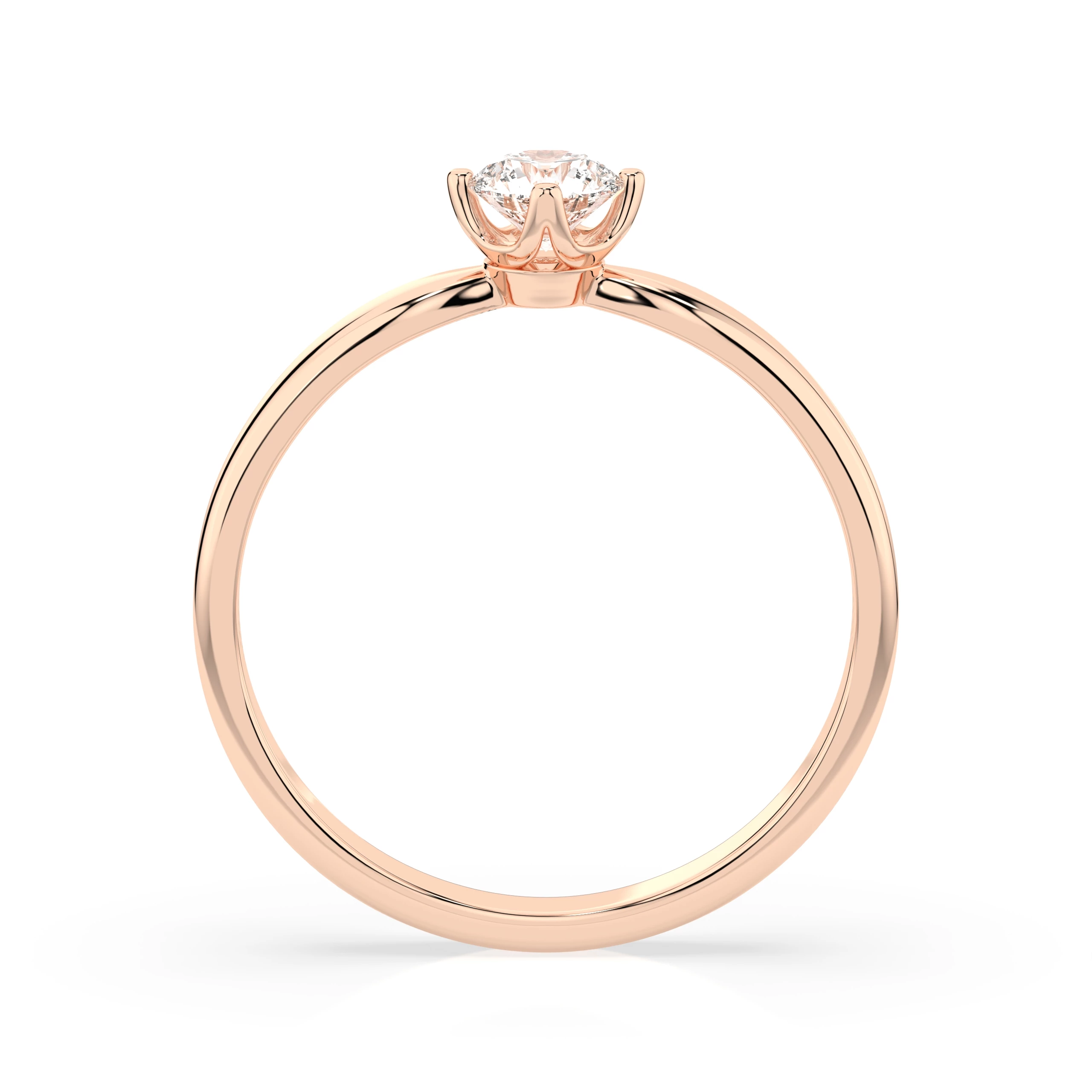 Каблучка Солітер 0.25 ct — 101-10041(4.0) - Зображення 7