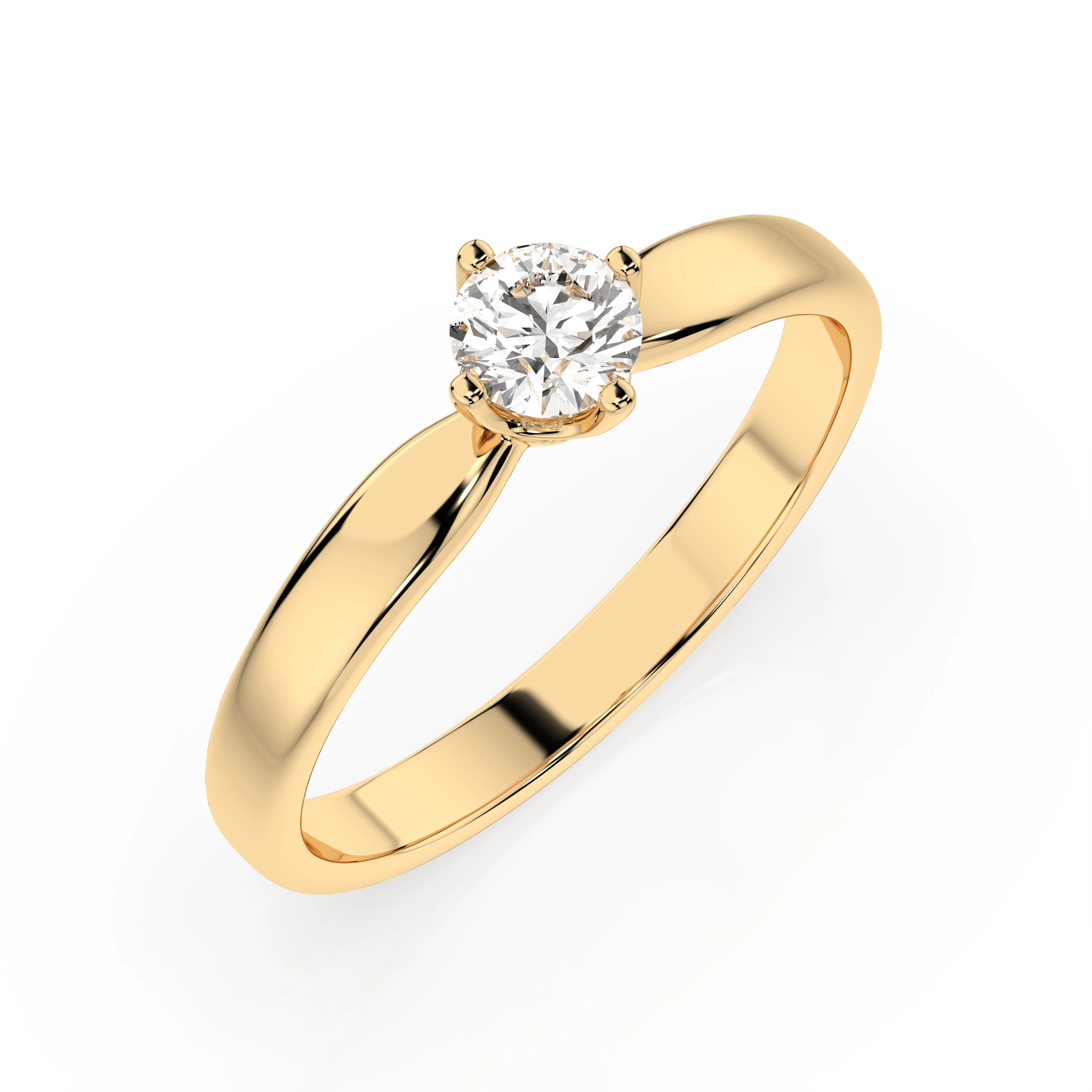 Каблучка Солітер 0.3 ct — 101-10041(4.2) - Зображення 3