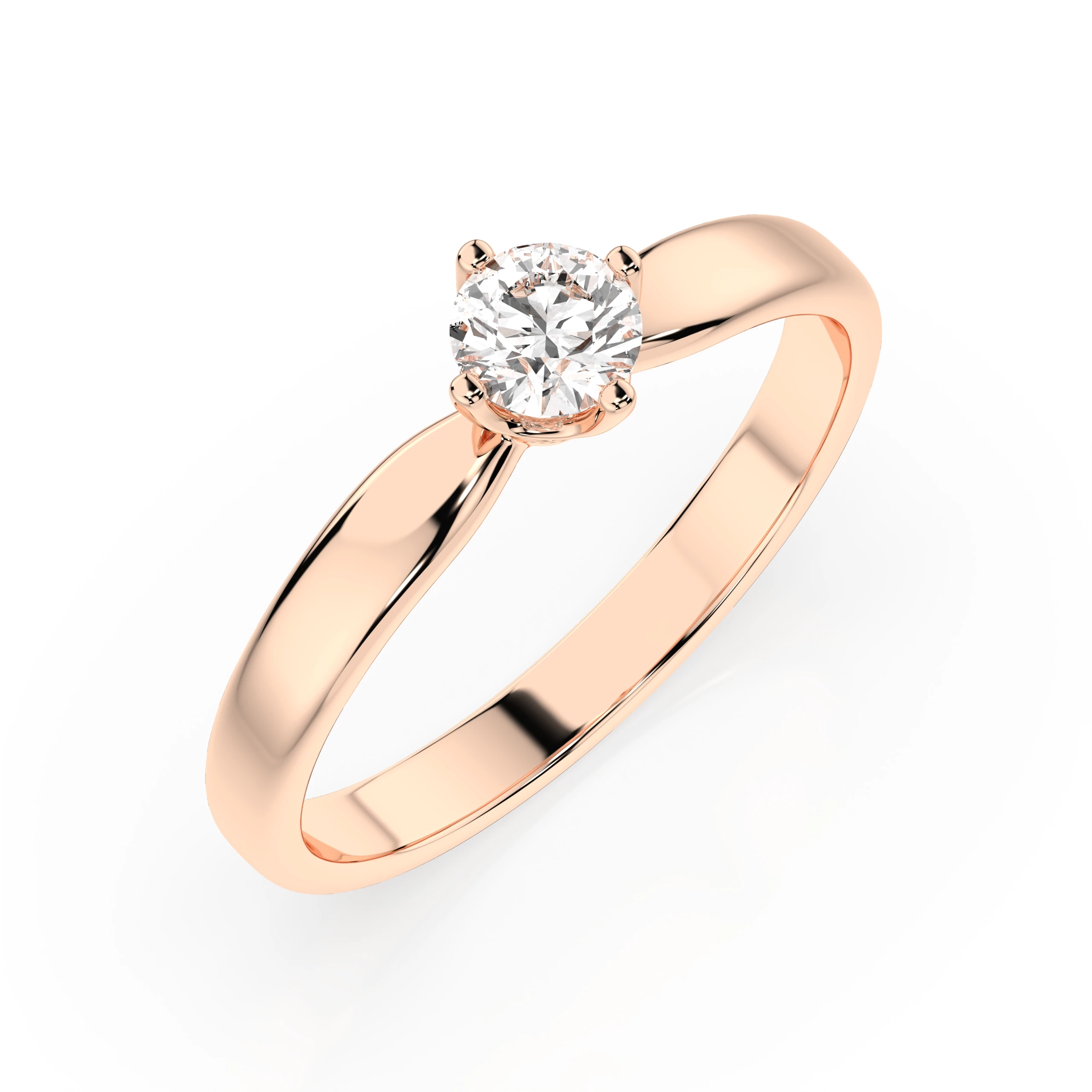 Каблучка Солітер 0.3 ct — 101-10041(4.2) - Зображення 6
