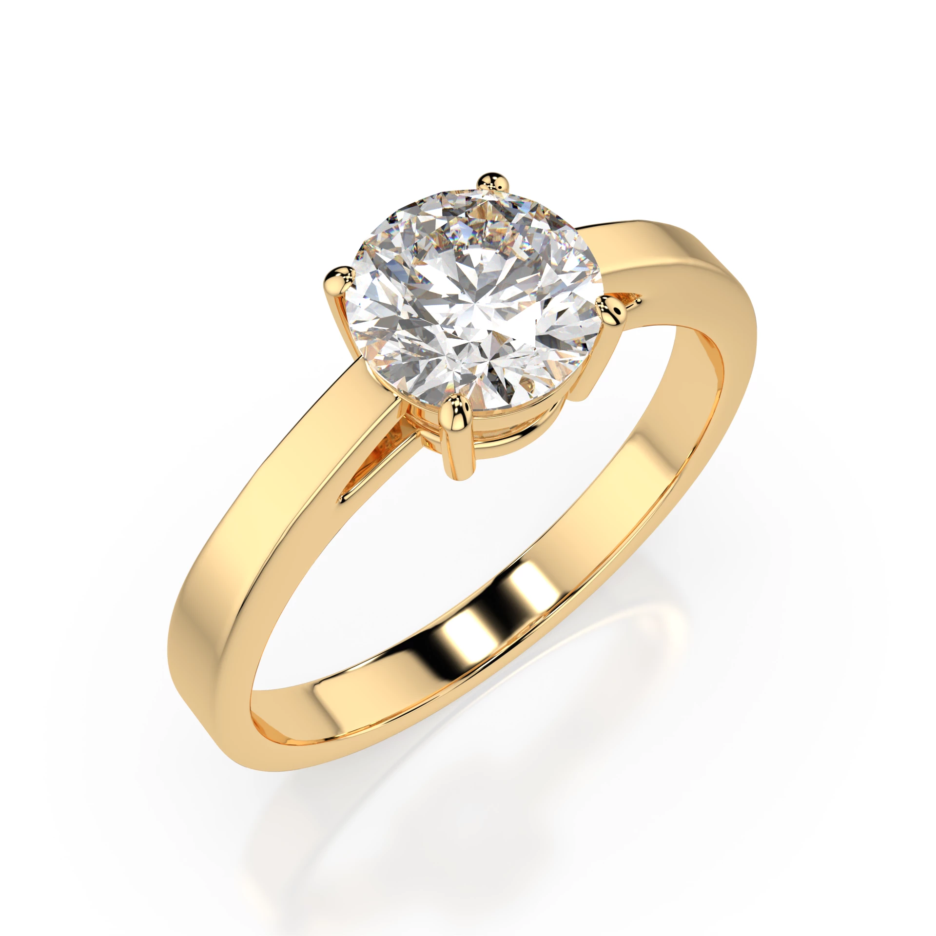 Каблучка Солітер 0.7 ct — 101-10012/1(5.7) - Зображення 3