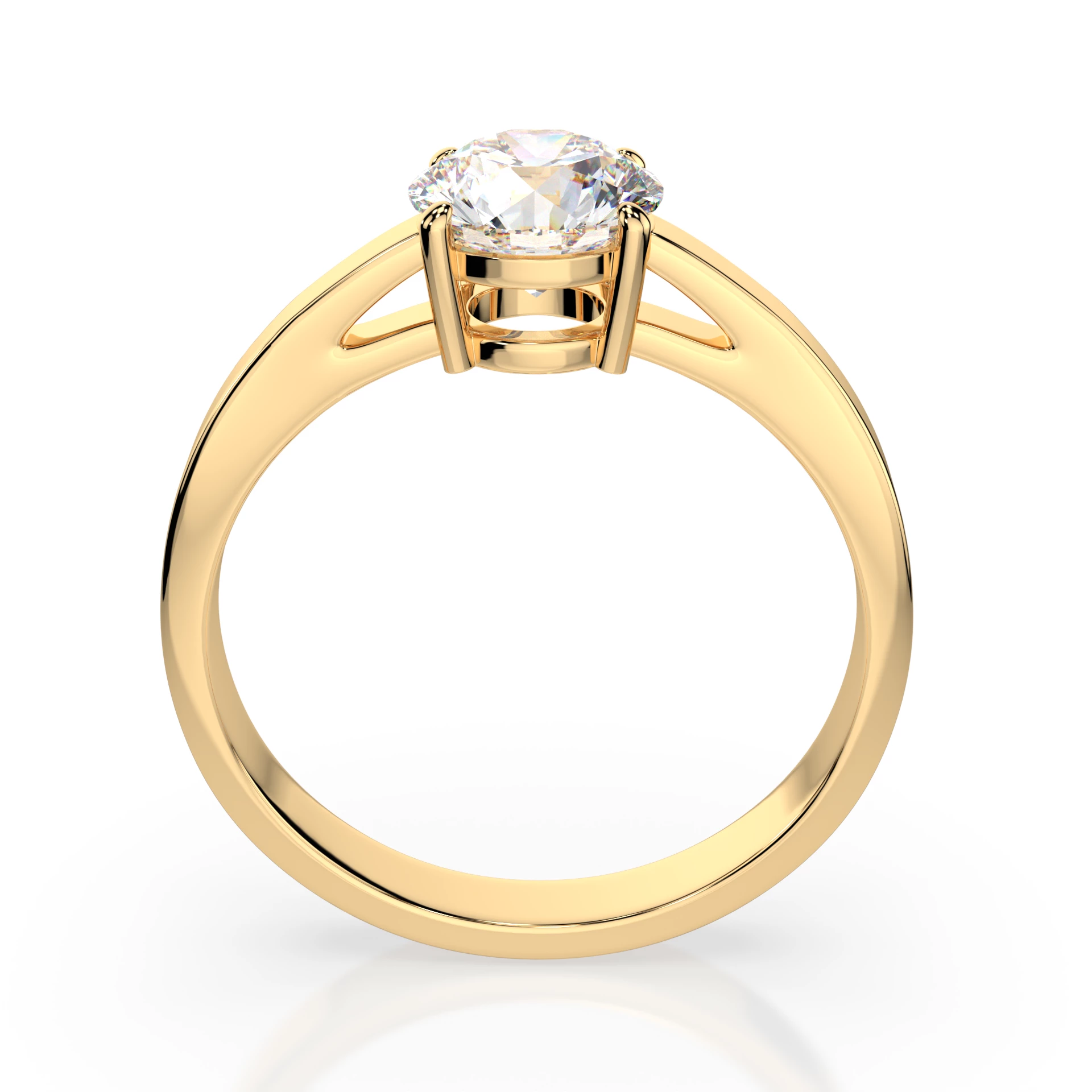 Каблучка Солітер 0.7 ct — 101-10012/1(5.7) - Зображення 4