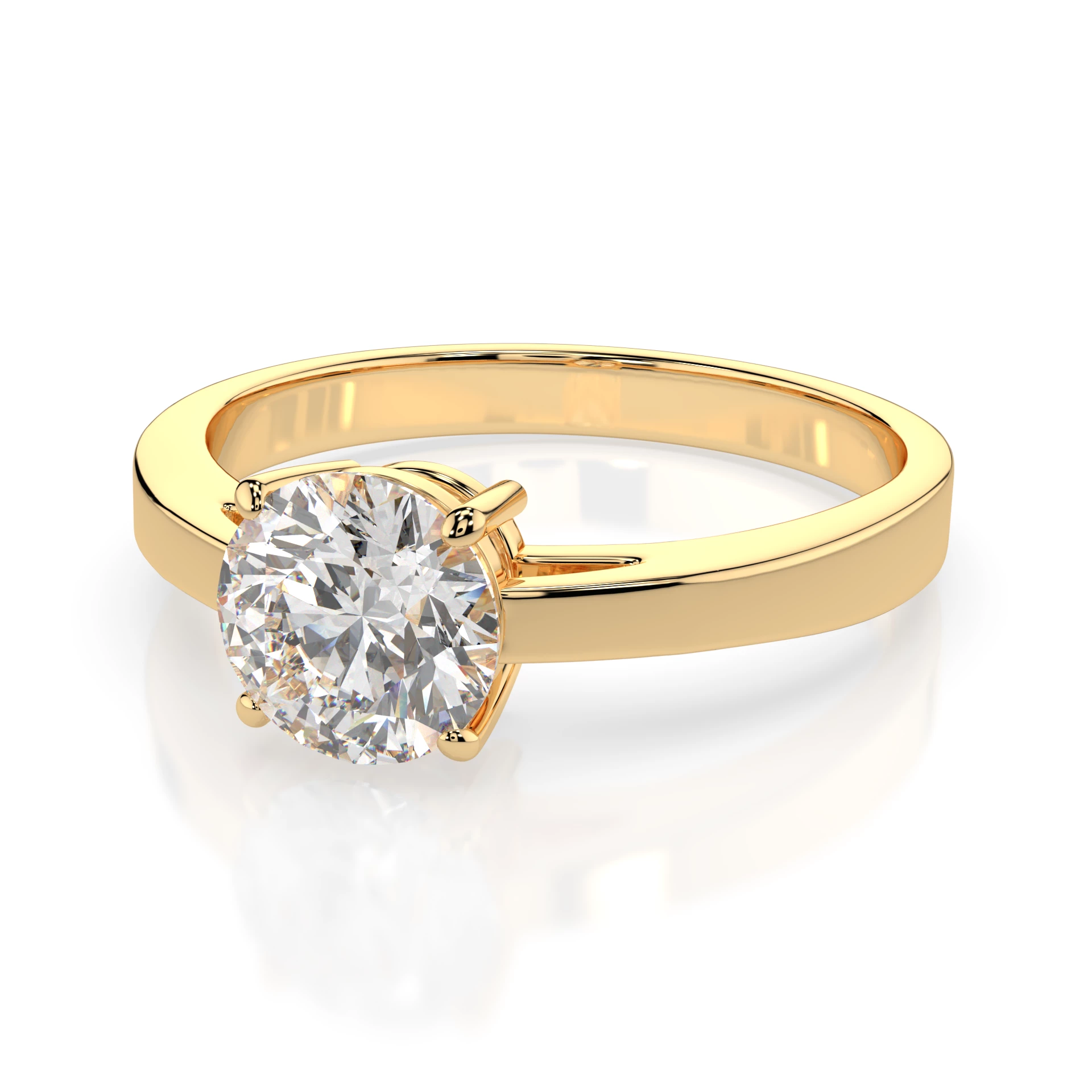 Каблучка Солітер 0.7 ct — 101-10012/1(5.7) - Зображення 5