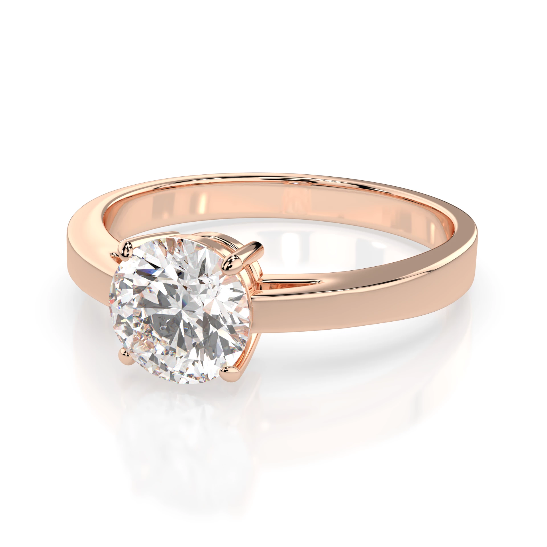 Каблучка Солітер 0.7 ct — 101-10012/1(5.7) - Зображення 8