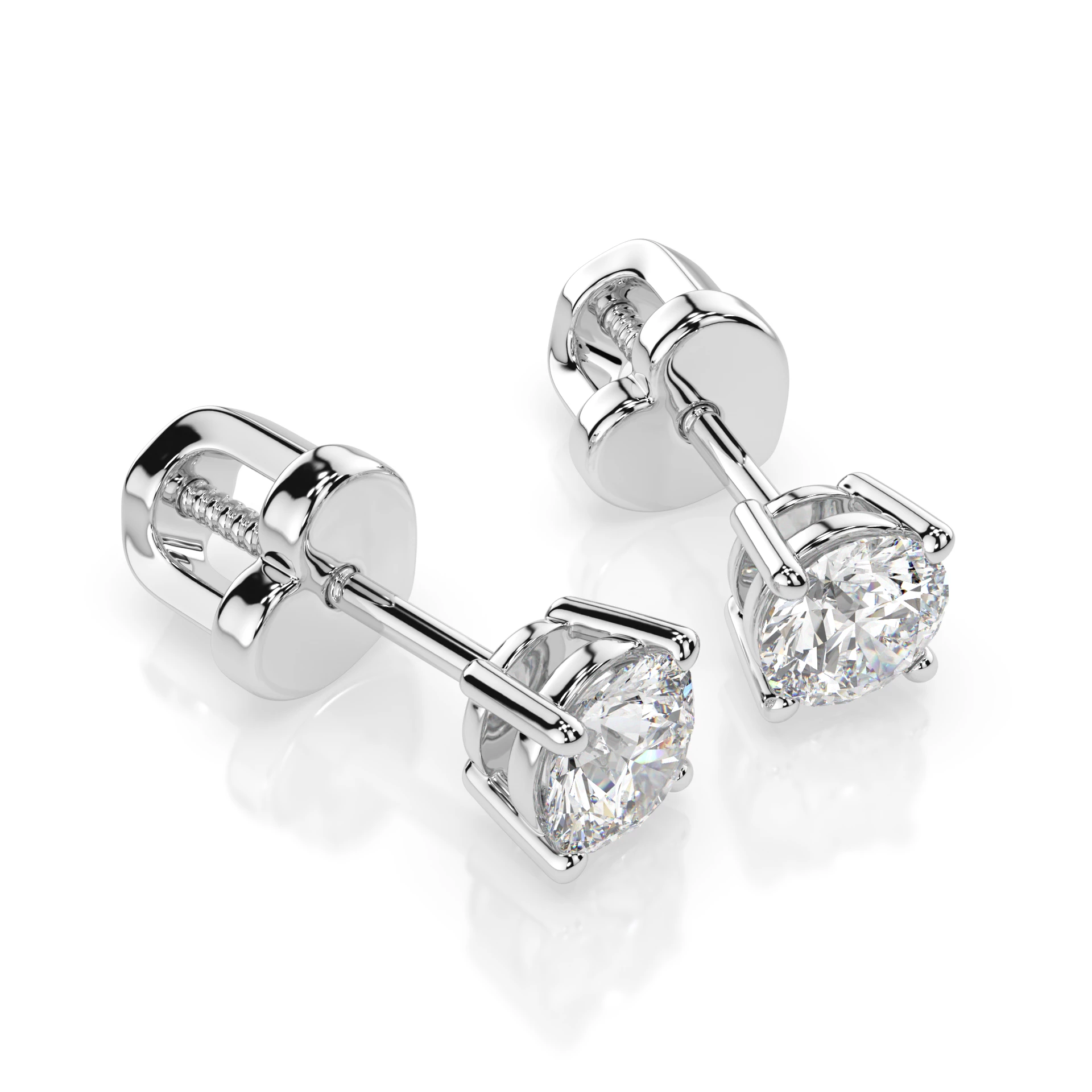 Сережки Солітер 0.6 ct — 102-10012/1(4.2) - Зображення 2