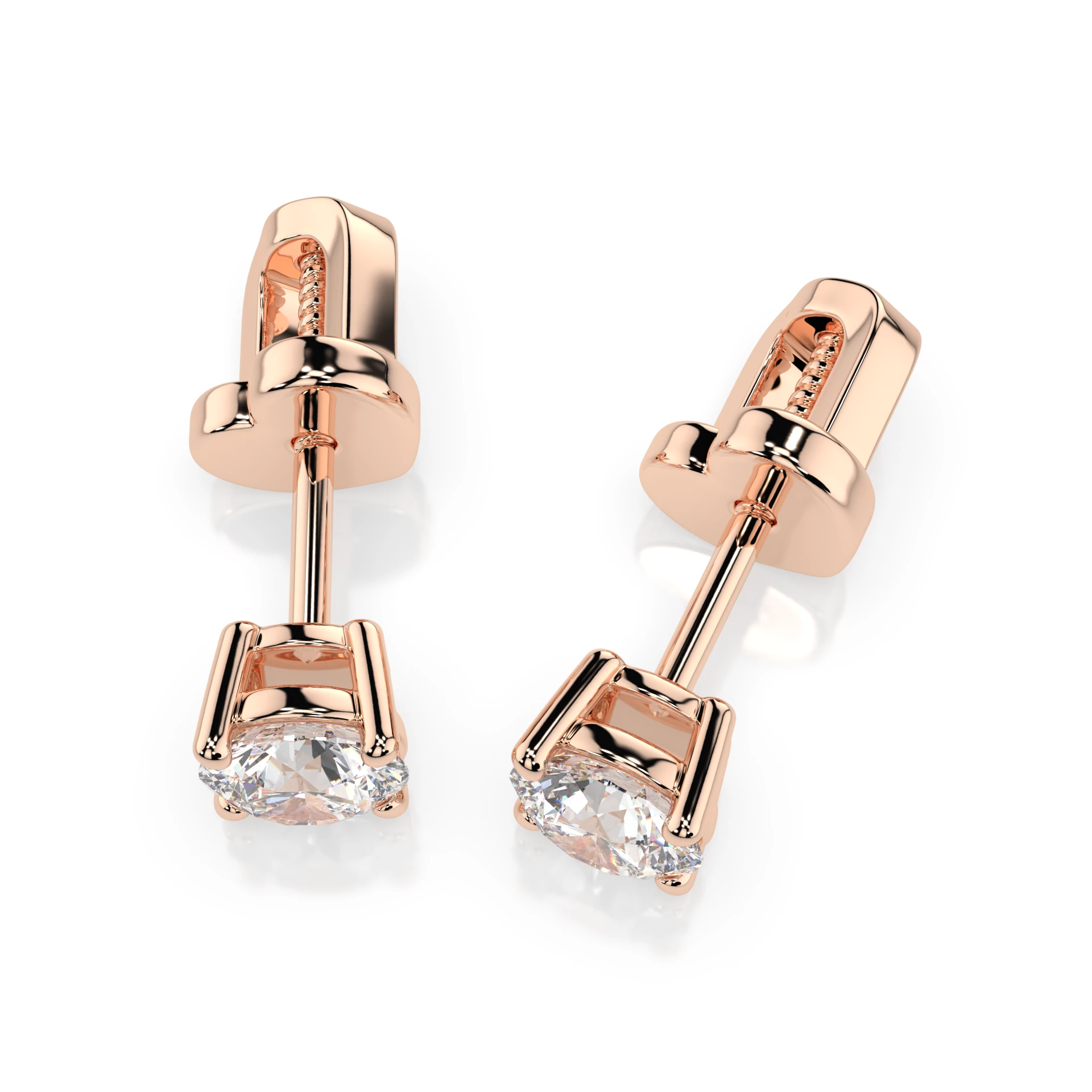 Сережки Солітер 0.6 ct — 102-10012/1(4.2) - Зображення 7