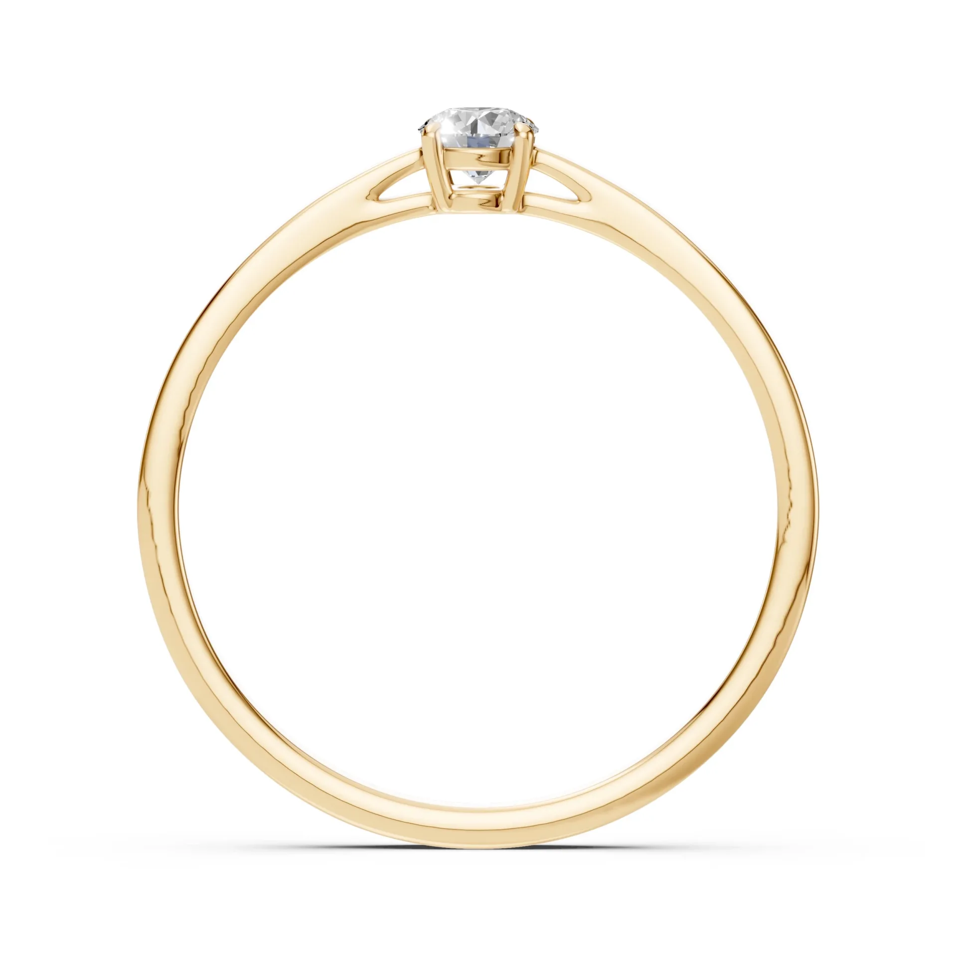 Каблучка Солітер 0.15 ct — 101-10012/1(3.4) - Зображення 5