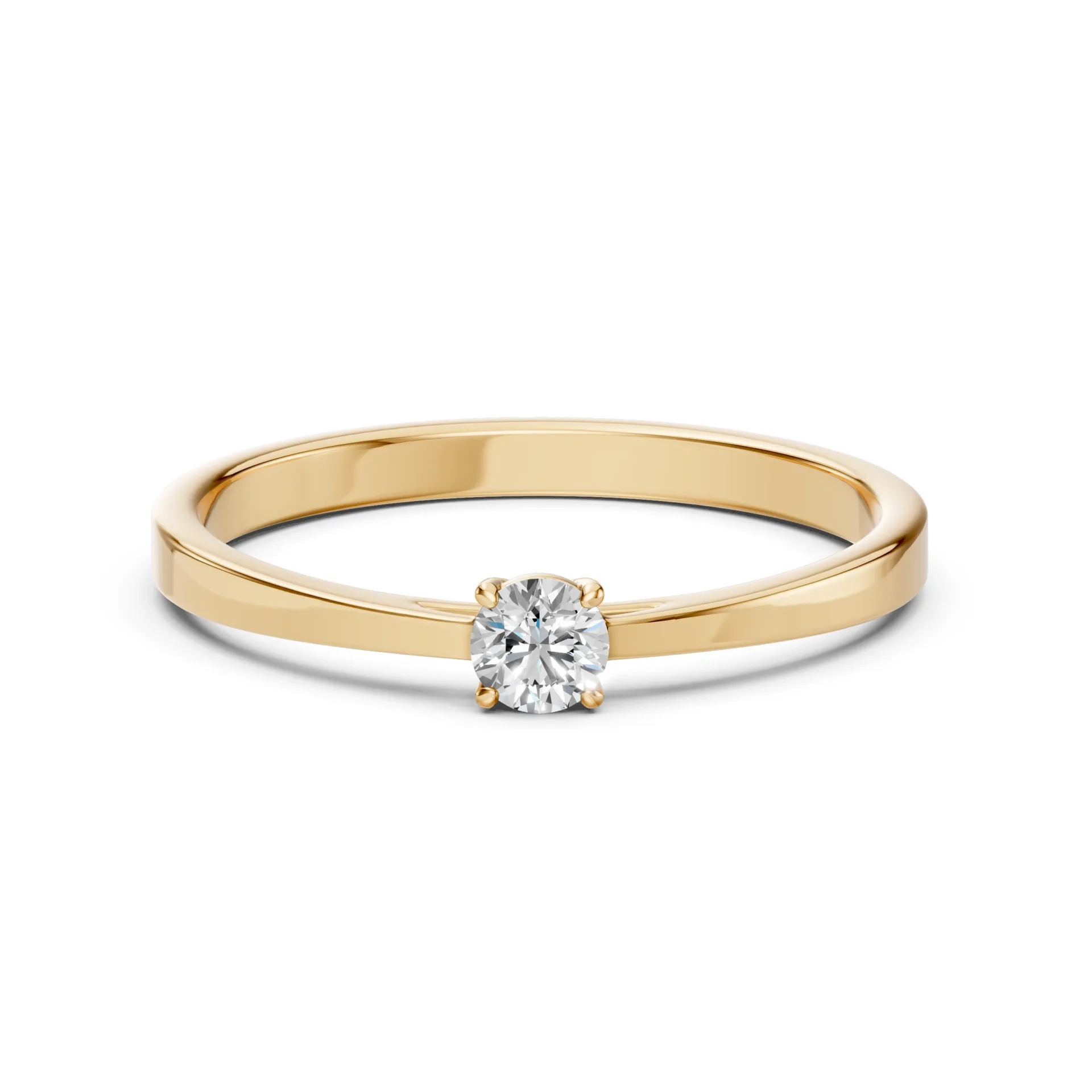 Каблучка Солітер 0.15 ct — 101-10012/1(3.4) - Зображення 6