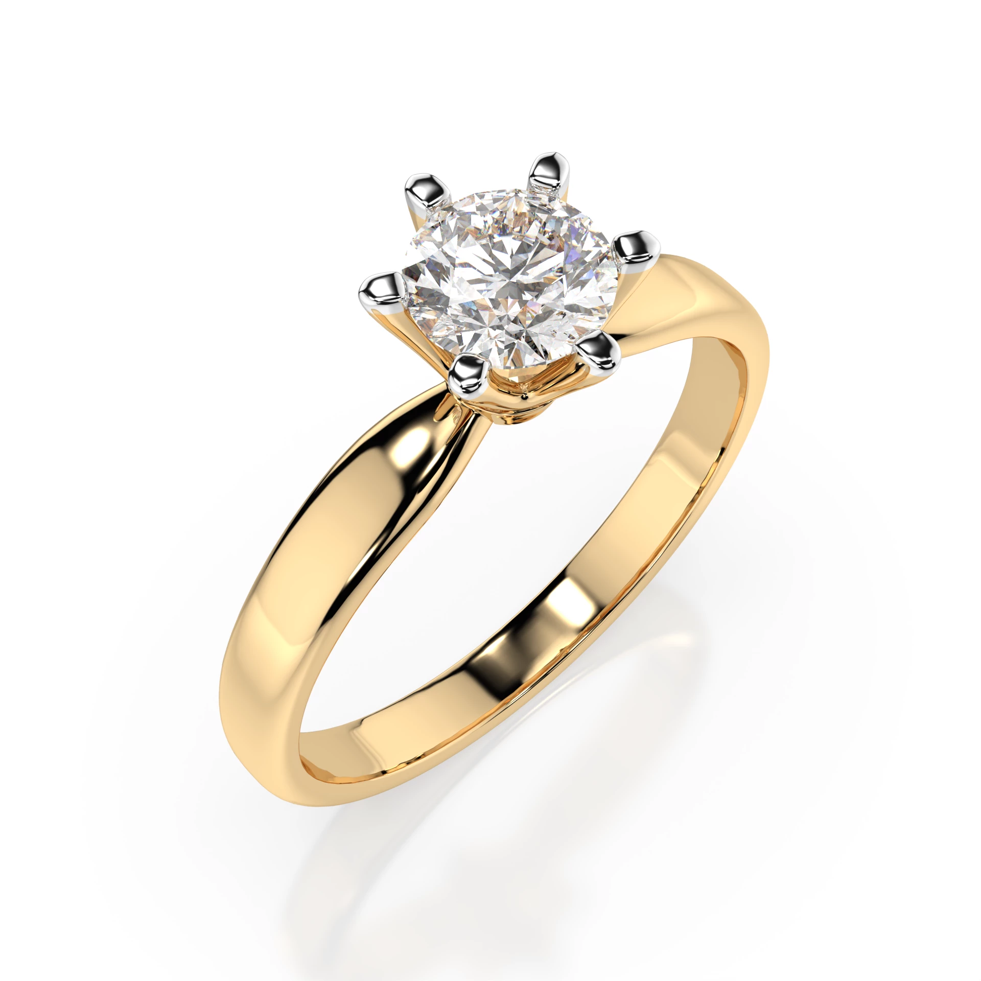 Каблучка Солітер 0.7 ct — 101-10040(5.7) - Зображення 3