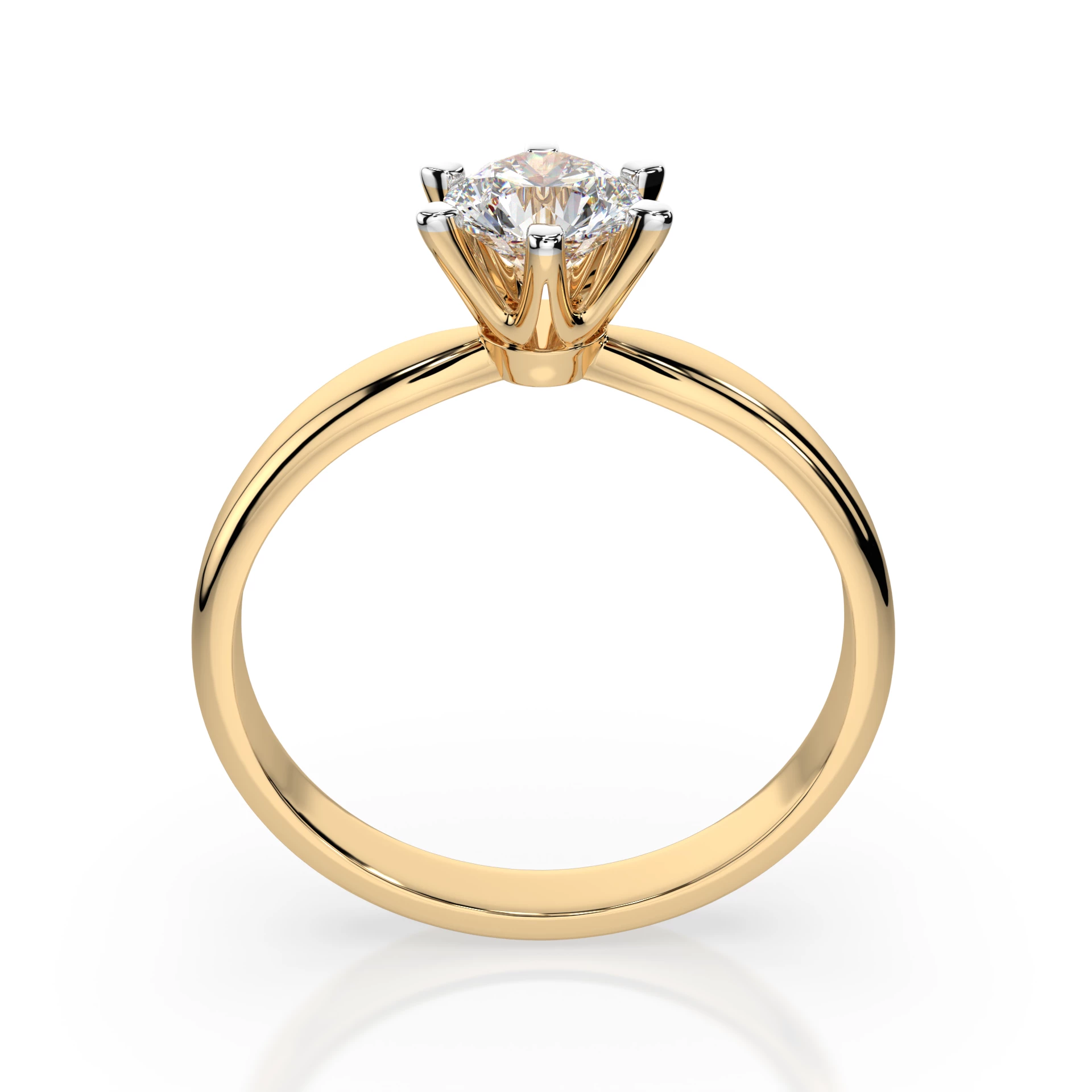 Каблучка Солітер 0.7 ct — 101-10040(5.7) - Зображення 4