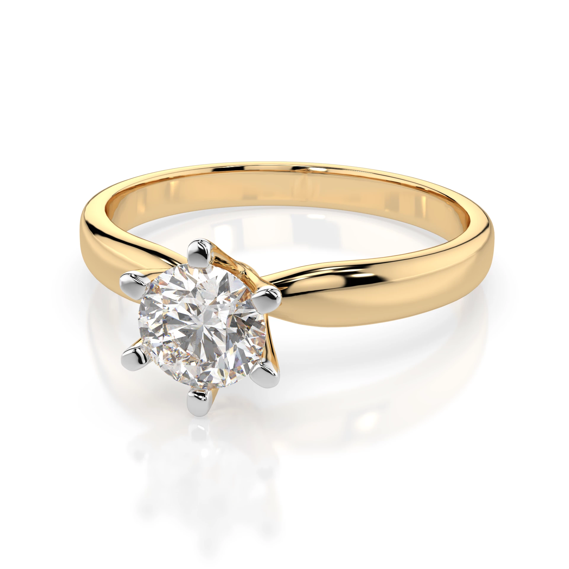 Каблучка Солітер 0.7 ct — 101-10040(5.7) - Зображення 5