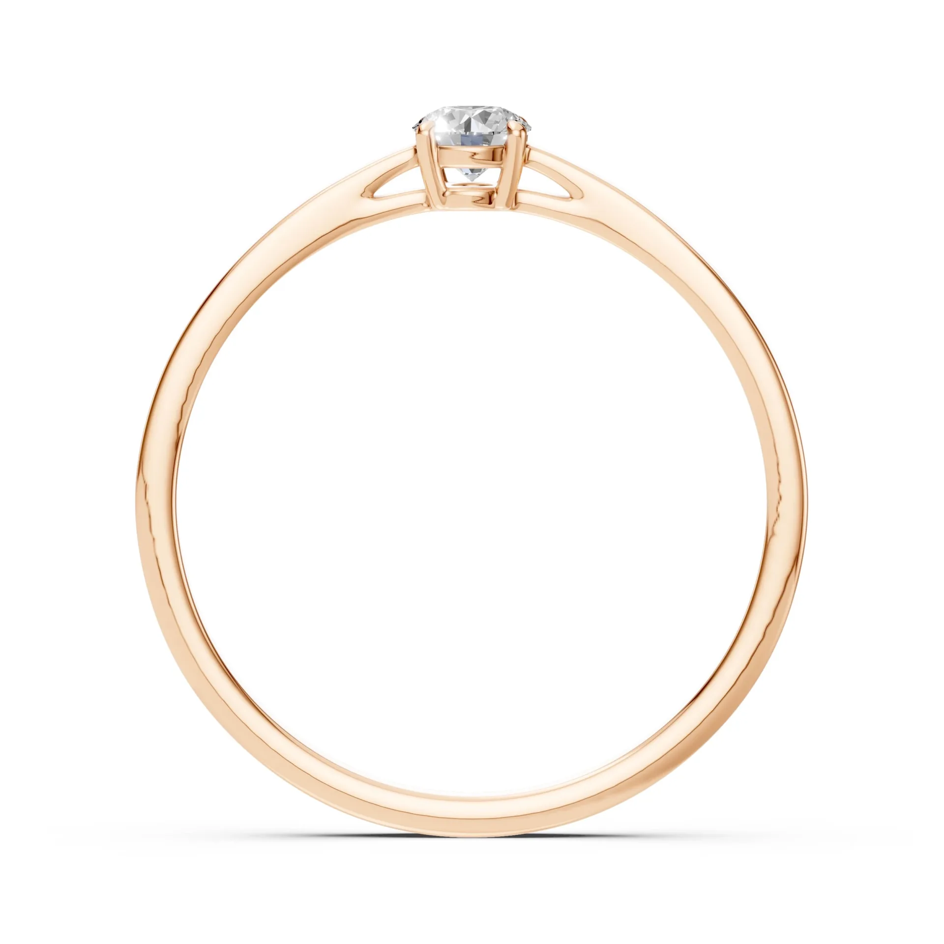 Каблучка Солітер 0.15 ct — 101-10012/1(3.4) - Зображення 8