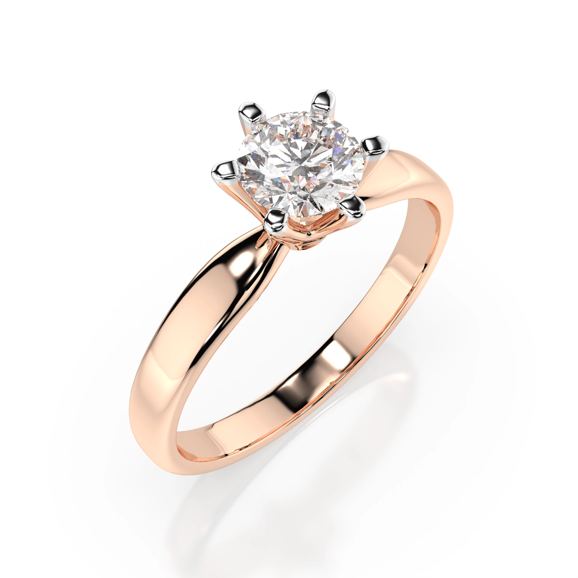 Каблучка Солітер 0.7 ct — 101-10040(5.7) - Зображення 6