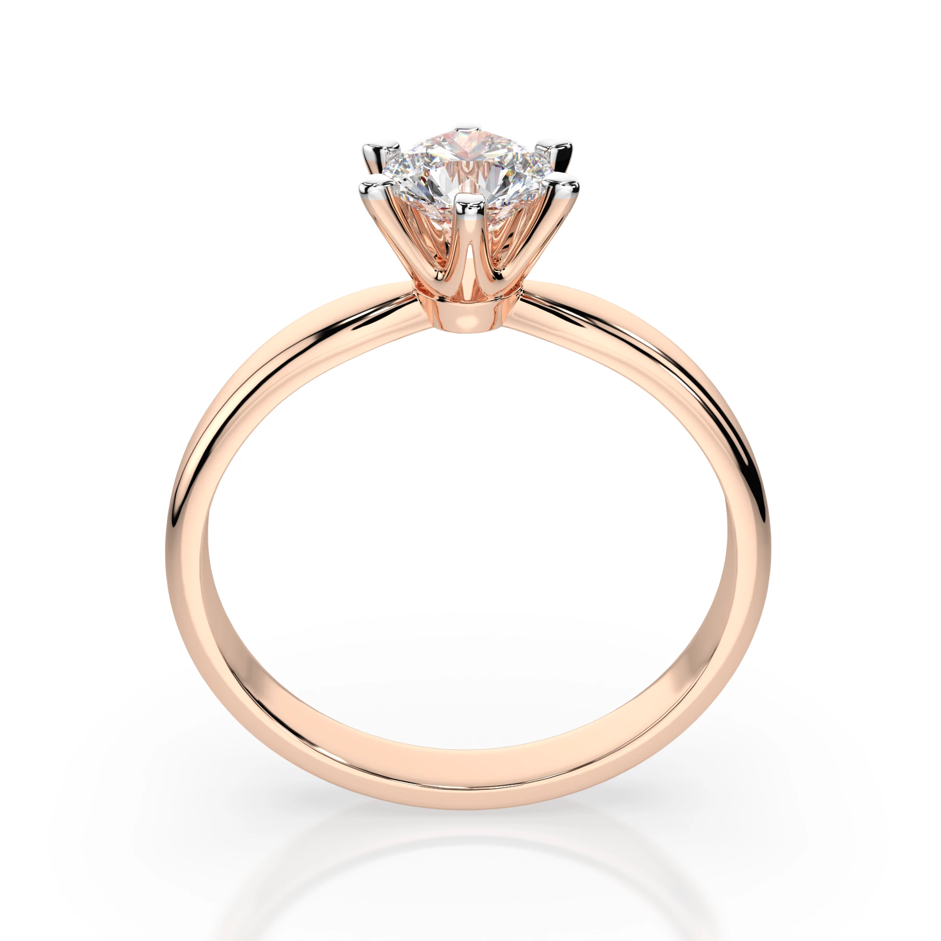 Каблучка Солітер 0.7 ct — 101-10040(5.7) - Зображення 7