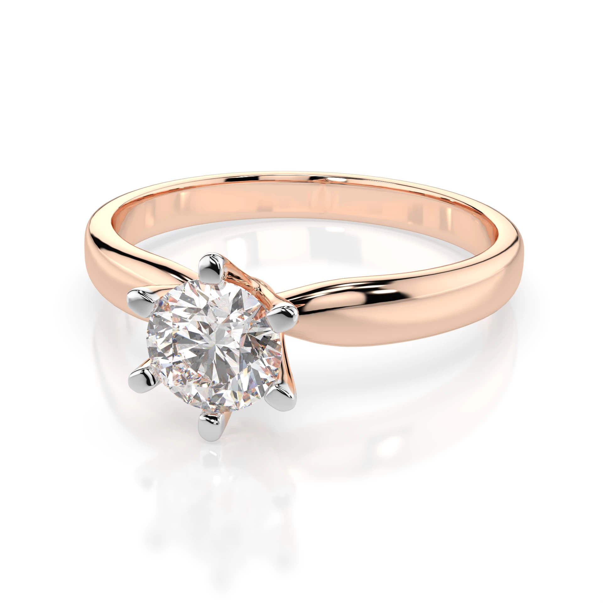 Каблучка Солітер 0.7 ct — 101-10040(5.7) - Зображення 8