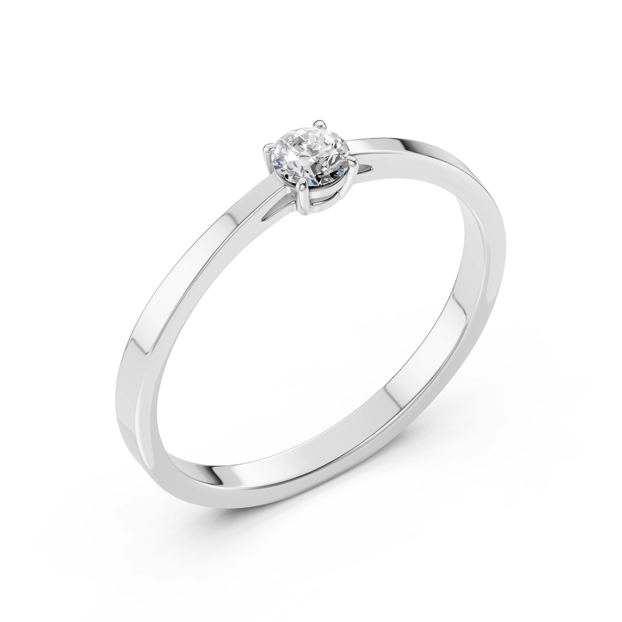 Каблучка Солітер 0.2 ct — 101-10012/1(3.7)