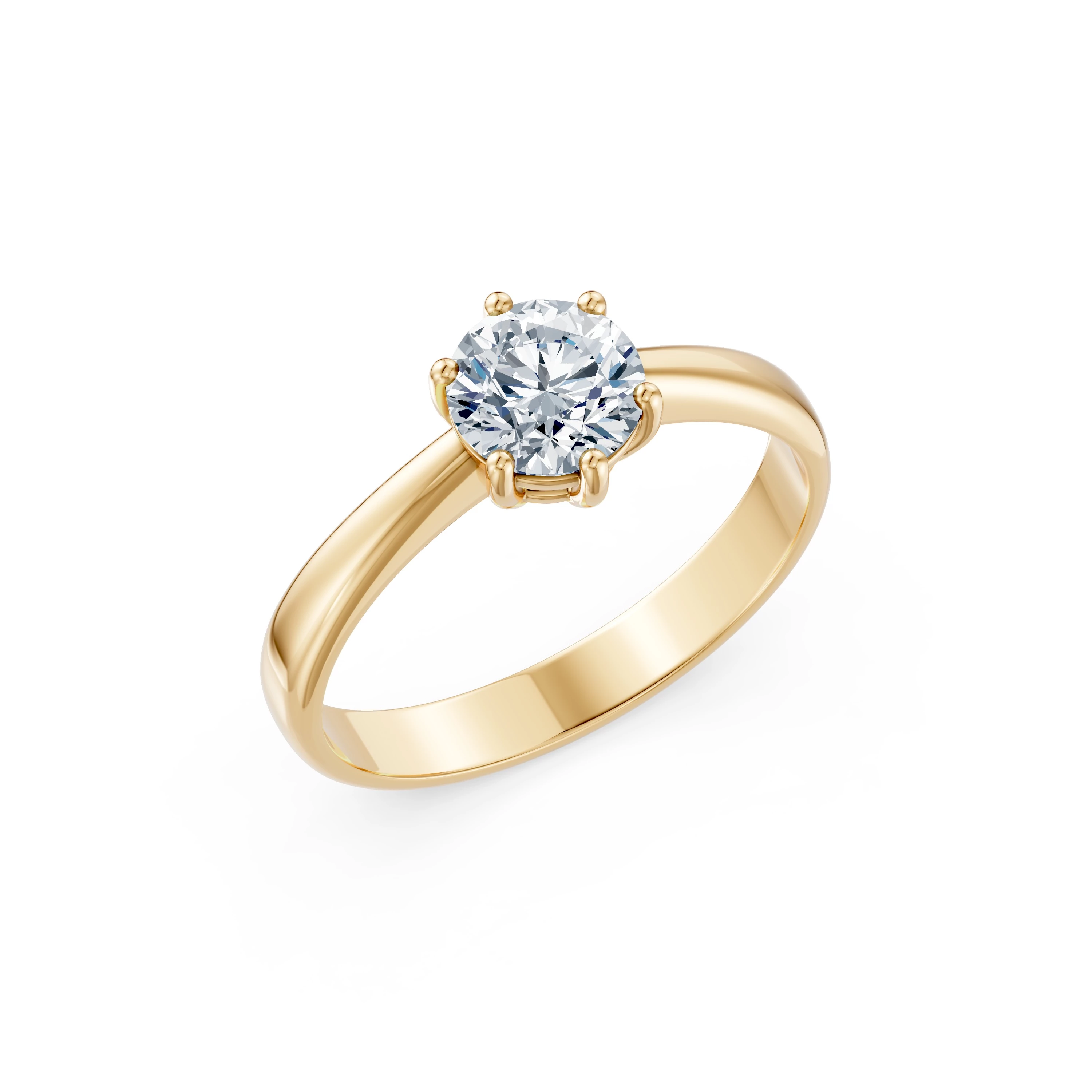 Каблучка Солітер 1.0 ct — 101-10151(6.5) - Зображення 4