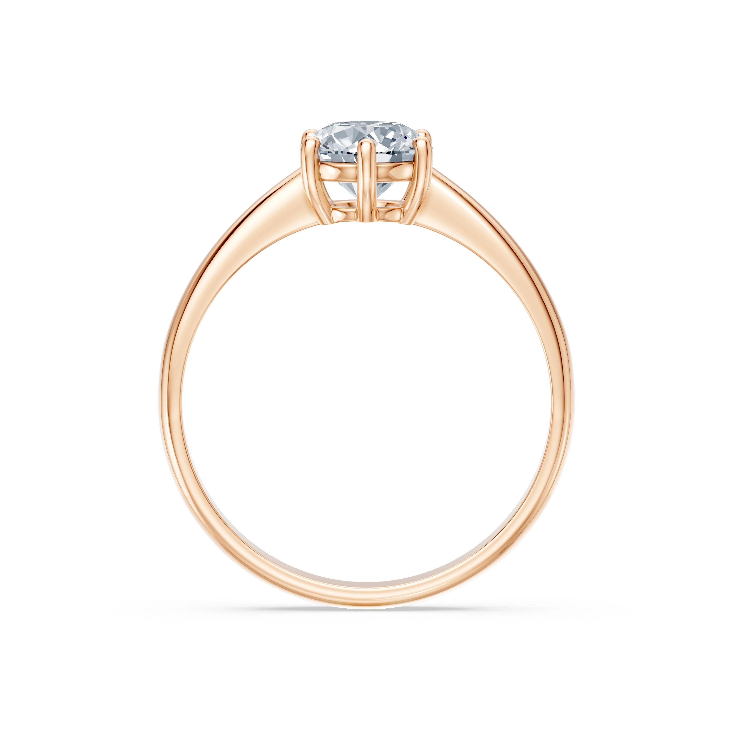 Каблучка Солітер 1.0 ct — 101-10151(6.5) - Зображення 8